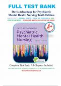 Test Bank For Davis Advantage for Psychiatric Mental Health Nursing 10th Edition By Karyn I&period; Morgan&semi; Mary C&period; Townsend 9780803699670 Chapter 1-43 Complete Guide&period;