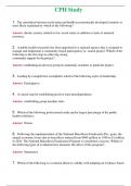 CPH Study &lpar;Latest 2024&rpar; Questions With Complete Grade A&plus; Answers