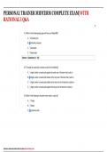 PERSONAL TRAINER MIDTERM COMPLETE EXAM&vert;WITH  RATIONALE Q&A