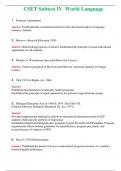 CSET BUNDLE Subtest 1,2,3,IV World Language , SPANISH SUBTEST 1, V TEST BANK | Updated 2024 | Graded A+ Solved 100% Correct