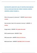 WASTEWATER LABORATORY ANALYST CERTIFICATION EXAM 2024  ACTUAL EXAM QUESTIONS AND CORRECT ANSWERS &lpar;VERIFIED  ANSWERS&rpar; ALREADY GRADED A&plus;&period;