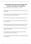 North Dakota State Law for Cosmetology Test&vert; Questions with 100&percnt; Correct Solutions