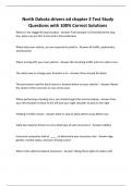 North Dakota drivers ed chapter 3 Test Study Questions with 100&percnt; Correct Solutions