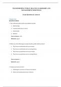 Test Item File- Practice Test Bank - Transforming Public Health Practice Leadership and Management Essentials&comma;Healey 