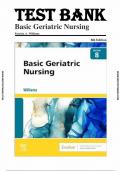 TEST BANK for Basic Geriatric Nursing 8th Edition by Patricia A&period; Williams&colon; 9780323826853 Chapters 1 - 20