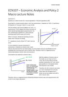 ECN107 Economic Analysis and Policy 2 Macro Lecture Notes with Detailed Further Reading