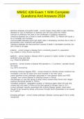 MMSC 428 Exam 1 With Complete Questions And Answers 2024