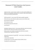 Statement Of Work Questions And Answers Latest Update