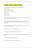 master driver trainer course with questions and answers&period; 