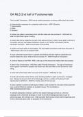 GA MLS 2nd half of Fundamentals Questions and correct answers &vert; already graded a&plus; &vert; verified answers