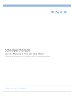 Schoolpsychologie: doorlopende tekst met notities en slides