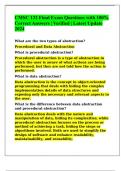 CMSC 132 Final Exam Questions with 100&percnt; Correct Answers &vert; Verified &vert; Latest Update 2024