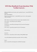 MTO Bus Handbook Exam Questions With Verified Answers&period;