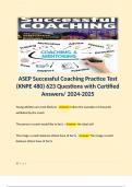 ASEP Successful Coaching Practice Test &lpar;KNPE 480&rpar; 623 Questions with Certified Answers&sol; 2024-2025  