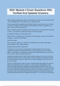 N221 Module 5 Exam Questions With Verified And Updated Answers&period;
