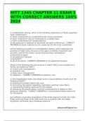 HITT 1345 CHAPTER 11 EXAM 5 WITH CORRECT ANSWERS 100&percnt; 2024