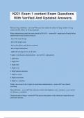 N221 Exam 1 content Exam Questions With Verified And Updated Answers&period;