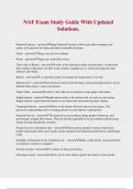 NAF Exam Study Guide With Updated Solutions&period;