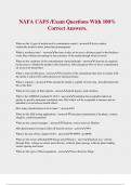 NAFA CAFS &sol;Exam Questions With 100&percnt; Correct Answers&period;