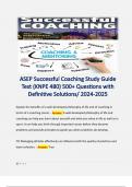 ASEP Successful Coaching Study Guide Test &lpar;KNPE 480&rpar; 500&plus; Questions with Definitive Solutions&sol; 2024-2025  