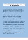 NATE&colon; AC Motors Exam Questions With Verified Answers&period;