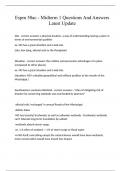Espm 50ac - Midterm 1 Questions And Answers Latest Update