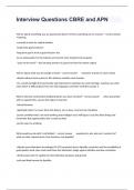 Interview Questions CBRE and APN Complete Questions And Actual Answers&period;