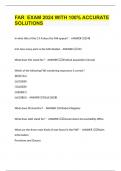 FAR  EXAM 2024 WITH 100&percnt; ACCURATE SOLUTIONS