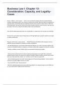 Business Law I&colon; Chapter 12-Consideration&comma; Capacity&comma; and Legality-Cases Assessment Test Questions And Detailed Correct Answers&period;