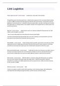 Link Logistics Review Exam Questions With Complete Accurate Answers&period;