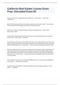 California Real Estate License Exam Prep&colon; Simulated Exam &num;2 Actual Questions And 100&percnt; Guaranteed Answers&period;