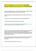 MCN 374 EXAM 2&colon; Ch 16&comma; 21&comma; 22&comma; 23&comma; 29 &lpar;All possible questions with 100&percnt; correct answers&semi; A&plus; GUARANTEED&rpar; 2024