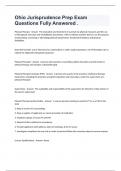Ohio Jurisprudence Prep Exam Questions Fully Answered &period;