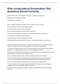 Ohio Jurisprudence Examination Test Questions Solved Correctly&period;