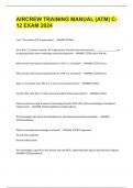 AIRCREW TRAINING MANUAL &lpar;ATM&rpar; C-12 EXAM 2024 