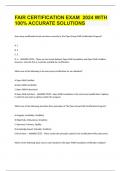 FAIR CERTIFICATION EXAM  2024 WITH 100&percnt; ACCURATE SOLUTIONS