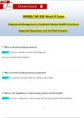 NR606 &sol; NR 606 Week 8 Review Qs & Ans &lpar;Latest 2024 &sol; 2025&rpar;&colon; Diagnosis & Management in Psychiatric Mental Health II Practicum &lpar;Verified Answers&rpar;