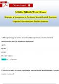 NR606 &sol; NR 606 Week 1 Review Qs & Ans &lpar;Latest 2024 &sol; 2025&rpar;&colon; Diagnosis & Management in Psychiatric Mental Health II Practicum &lpar;Verified Answers&rpar;