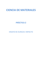 PL 2 "Ensayo de Dureza e Impacto" (Ciencia de Materiales)