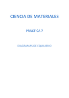 PL 7 "Diagramas de Equilibrio" (Ciencia de Materiales)