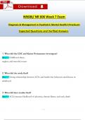 NR606 &sol; NR 606 Week 7 Review Qs & Ans &lpar;Latest 2024 &sol; 2025&rpar;&colon; Diagnosis & Management in Psychiatric Mental Health II Practicum &lpar;Verified Answers&rpar;