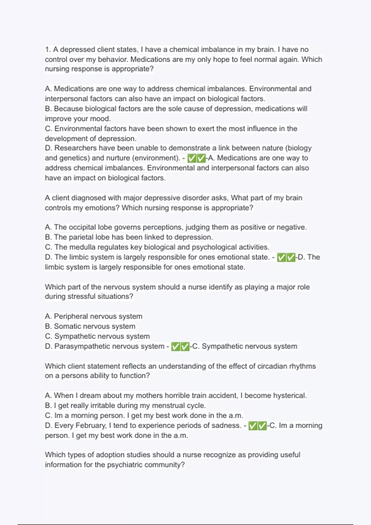 NURS 300 Exam 1 Questions with 100% Actual correct answers | verified ...
