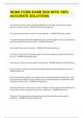 NCMA CCMA EXAM 2024 WITH 100&percnt; ACCURATE SOLUTIONS