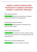 NUR2513 &vert; NUR 2513 Maternal-Child Nursing Exam 2 &vert; Questions and Answers Graded A&plus; &vert; Latest 2024 &vert; Rasmussen 