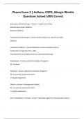 Pharm Exam 3 &vert; Asthma&comma; COPD&comma; Allergic Rhinitis Questions Solved 100&percnt; Correct