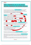 UNIT 2&comma; CHAPTER 15&comma; 16&comma; 17&comma; 18&comma; 19 & 20 - CRITICAL THINKING & THE NURSING PROCESS&period;