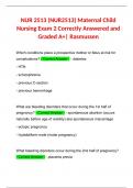 NUR 2513 &lpar;NUR2513&rpar; Maternal Child Nursing Exam 2 Correctly Answered and Graded A&plus;&vert; Rasmussen