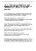 ATI PN FUNDAMENTAL PROCTORED TEST BANK QUESTIONS AND CORRECT DETAILED ANSWERS WITH RATIONALES GRADED A&plus; 2024-2025