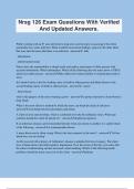 Nrsg 126 Exam Questions With Verified And Updated Answers