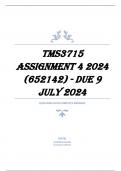 TMS3715 Assignment 4 2024 &lpar;652142&rpar; - DUE 9 July 2024